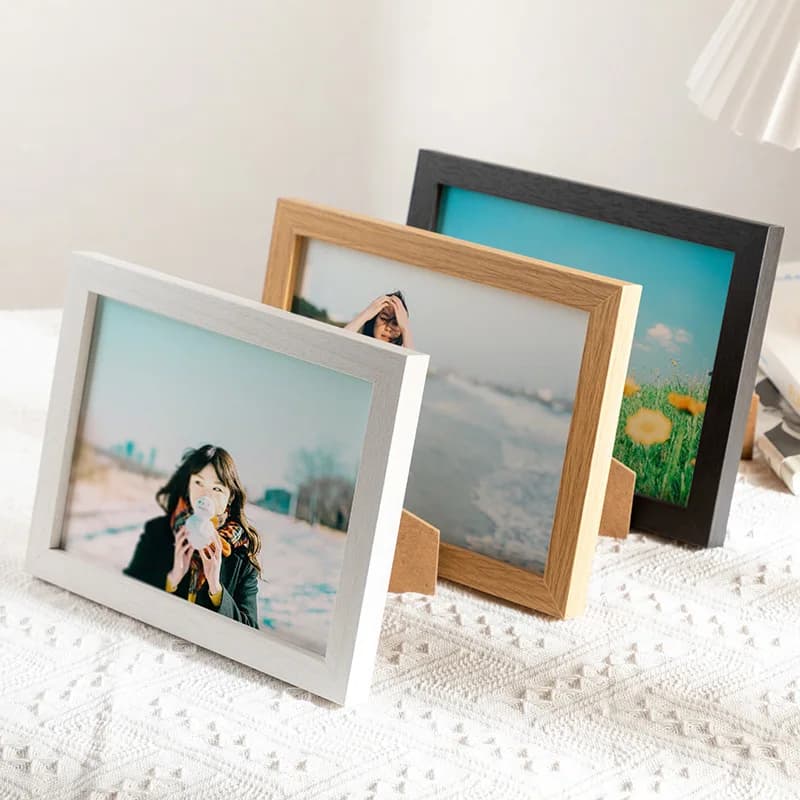 Cornice per foto in legno per immagini parete 10 x15 15 x20 20 x25 A4 cornice per immagini decorazione Desktop regalo commemorativo