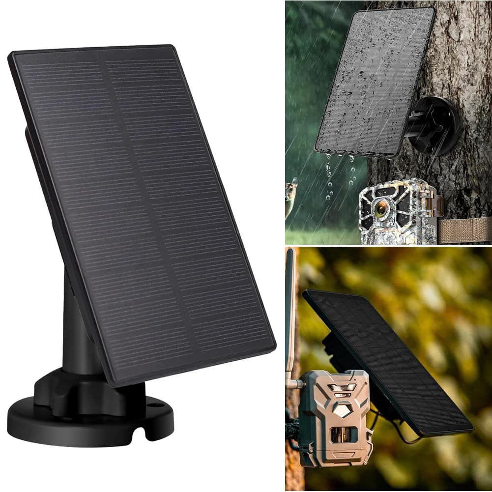 Caricatore da pannello solare 3W 12V/6V Batteria incorporata da 5000mAH Kit pannello solare Kit caricabatteria solare per fotocamera da caccia/alimentatore per cervi