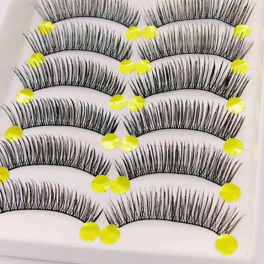 10 paia fatte a mano ciglia finte lunghe naturali trucco ciglia maquillage ciglia cilios ciglia finte finte cils finte