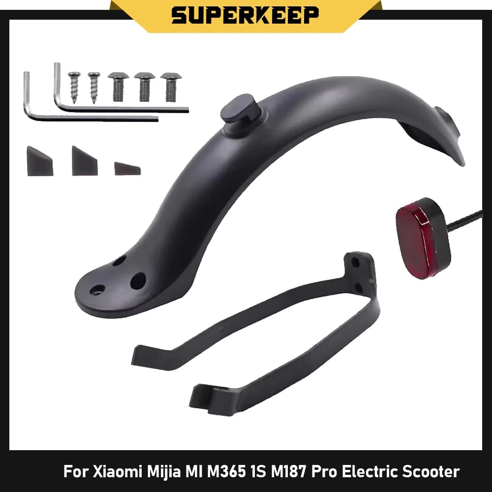 Parafango Per Xiaomi Norma Mijia MI M365 1S M187 Pro E-Scooter Pneumatico Splash Parafango con Fanale Posteriore Posteriore Guardia Posteriore linea di viti