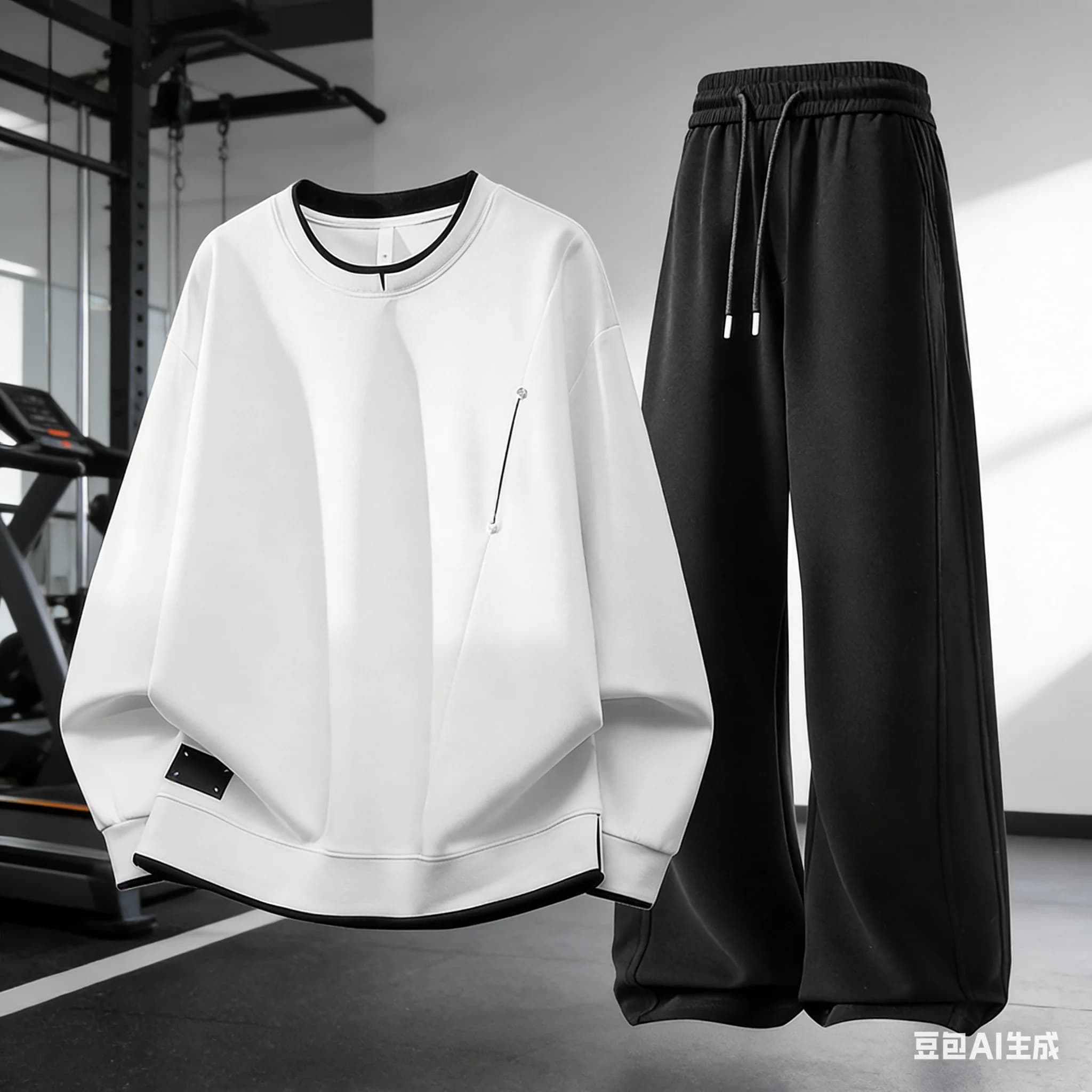 Completo Sportivo Casual da Uomo Nuova Collezione Primavera/Estate 2026 - Set Felpa Girocollo e Pantaloni Taglie Forti - Alla Moda e Versatile