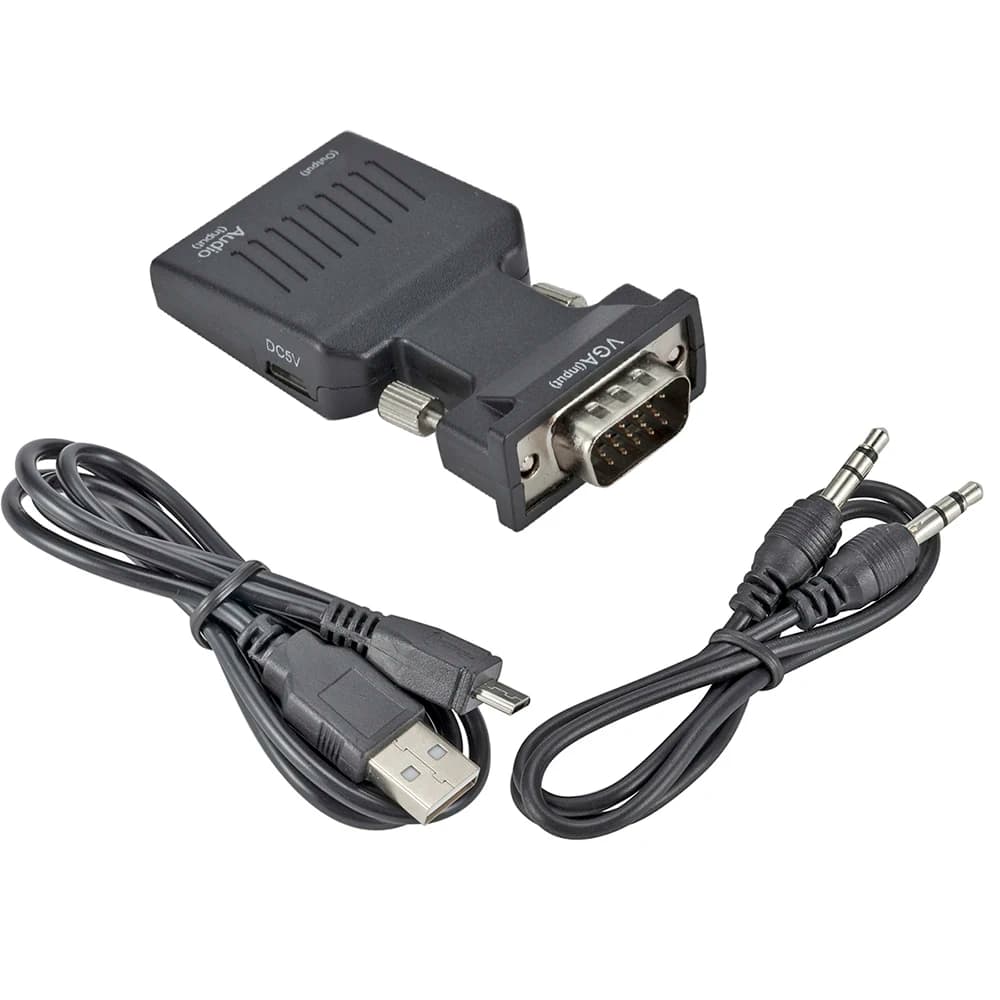 Convertitore compatibile da VGA a HDMI con cavo Audio da 3.5mm per PS4 PC Laptop TV Monitor proiettore 1080P HD VGA adattatore maschio