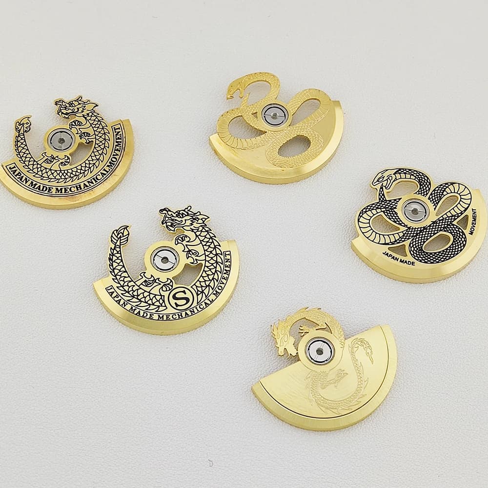Rotore a martello automatico color oro compatibile con movimenti NH34, NH35, NH36, NH38, NH39, 7S26, 7S36, 4R35, 6R - Peso a pendolo per orologio, parte di ricambio meccanica