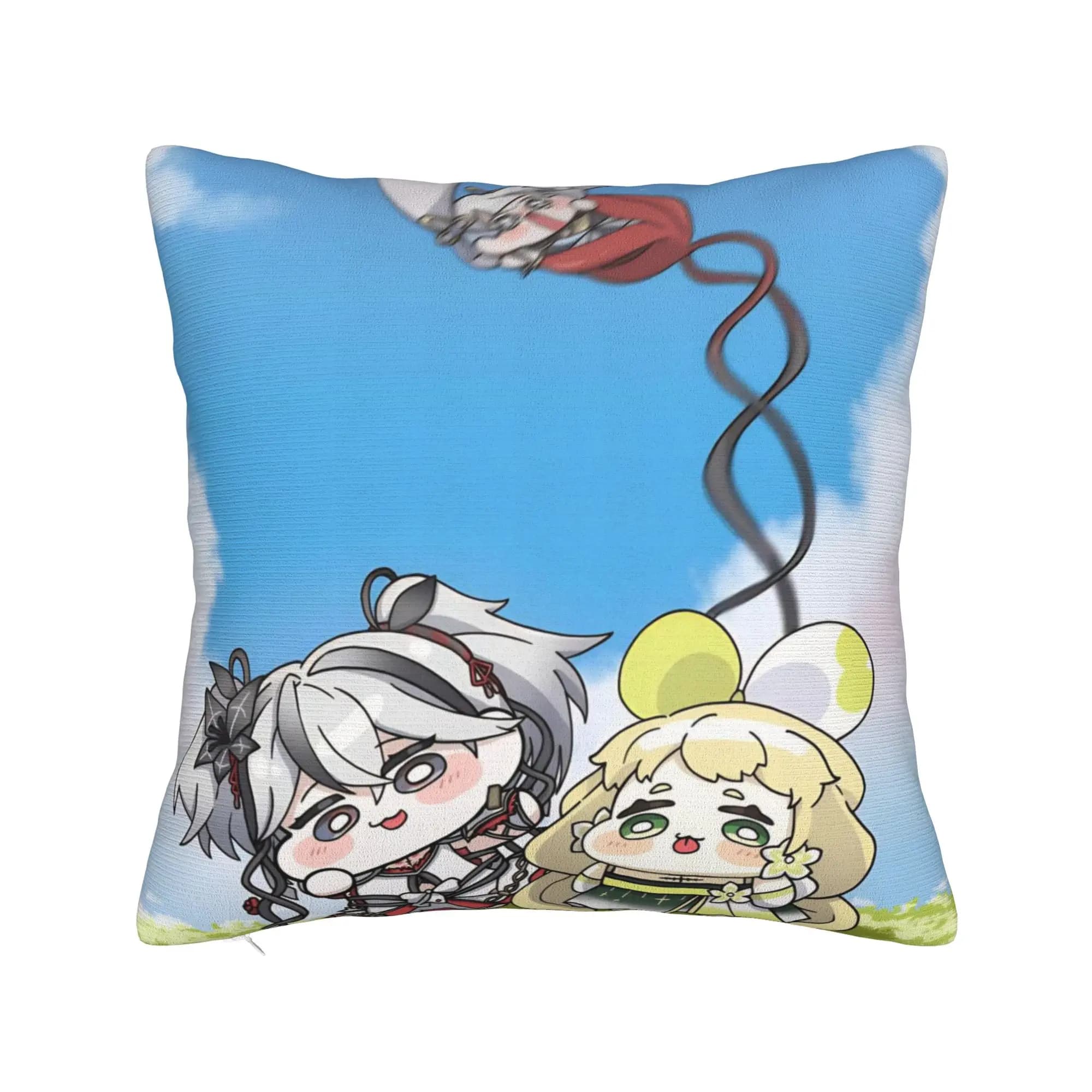 Trickcal C-Chibi Go Games Fodera per cuscino decorativa, morbida, multi-misura, per la casa