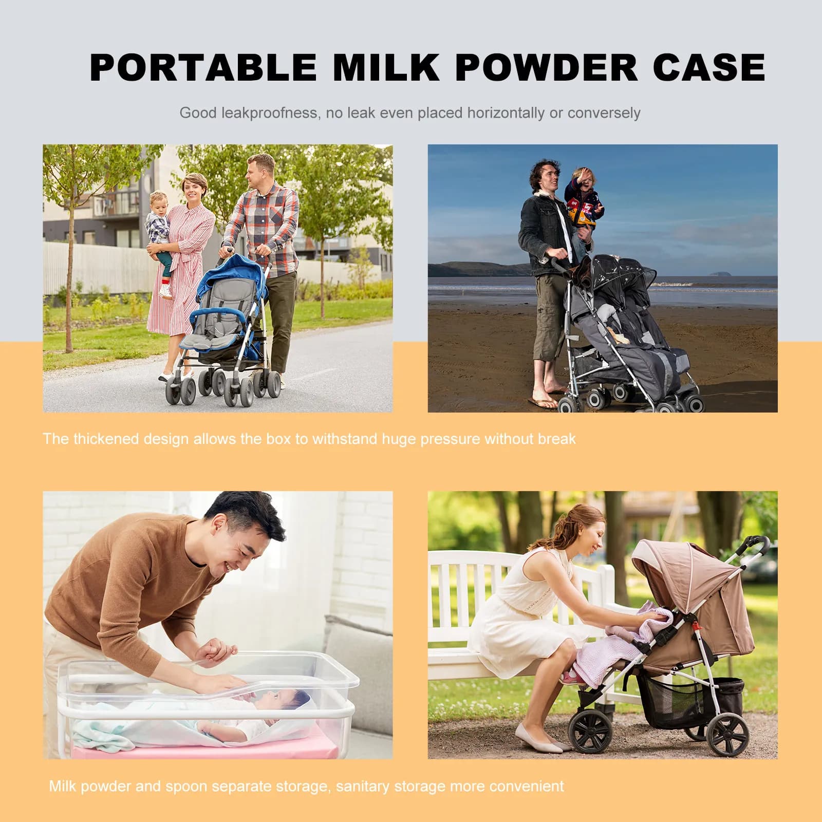 1Pcs Portable Milk Storage Box 500Ml Baby Food Container PP Material Strong Seal Non Spill Moisture Resistant Formula