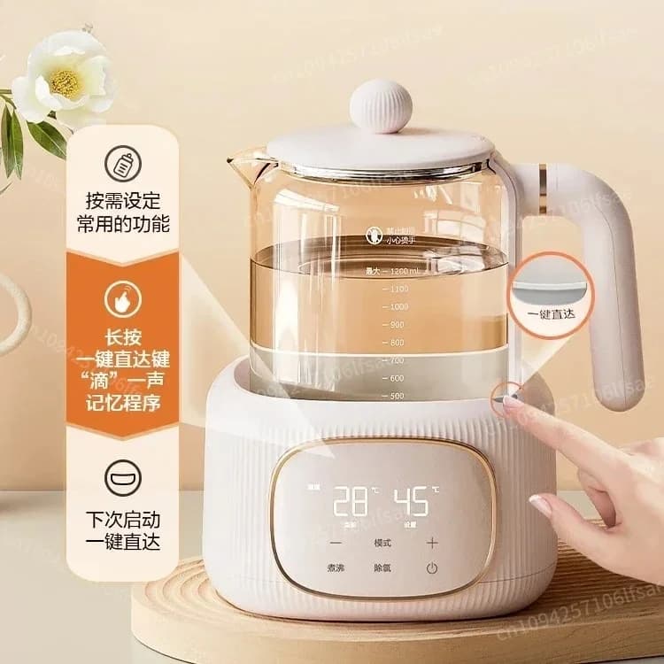 Bollitore a temperatura costante - Per neonati, allattamento del latte, interamente in vetro, intelligente.