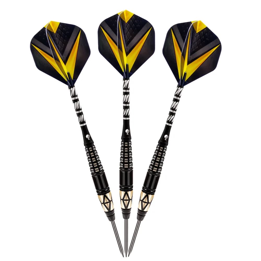 3pcs 24g Darts Metal Tip Set,Tipped Metal Darts Steel Tip Set Professional with Aluminum Shafts,Brass Barrels ,Carrying-Case
