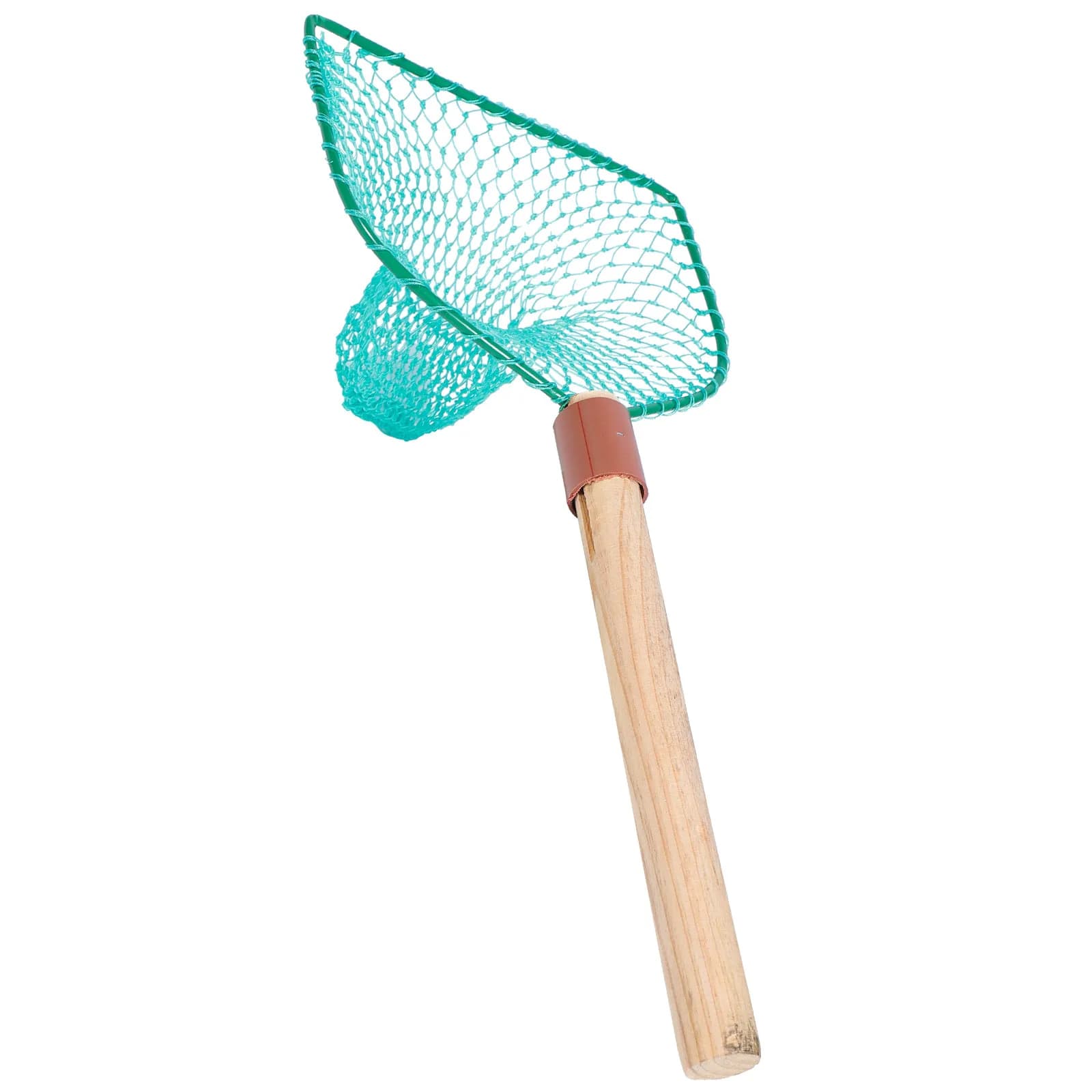 Rete da Pesca con Manico in Legno Resistente all'Usura, Cesto Leggero e Portatile per Catturare Pesci, per Pesca all'Aperto in Lago, Fiume e Barca