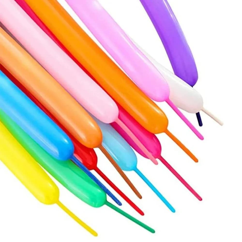 100pcs Magic Skinny Balloons - Long Latex Balloons For DIY Animal Shapes Multicolor Party Decor For BirthdaysWeddings, Christmas