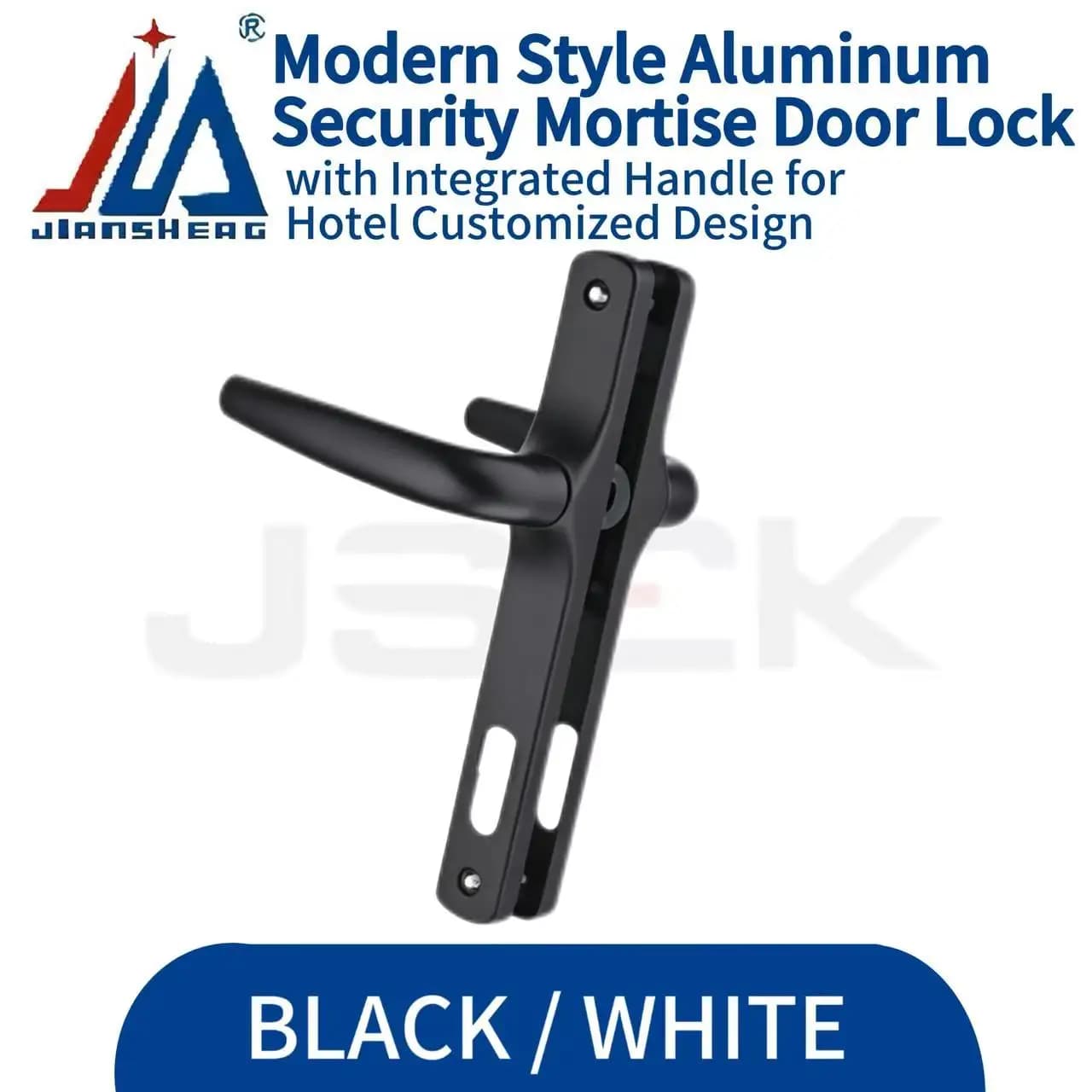 Heavy Duty Double Sided Door Handle Set Matte Black Aluminum Alloy Universal Replacement for Sliding Patio Balcony Casement Door