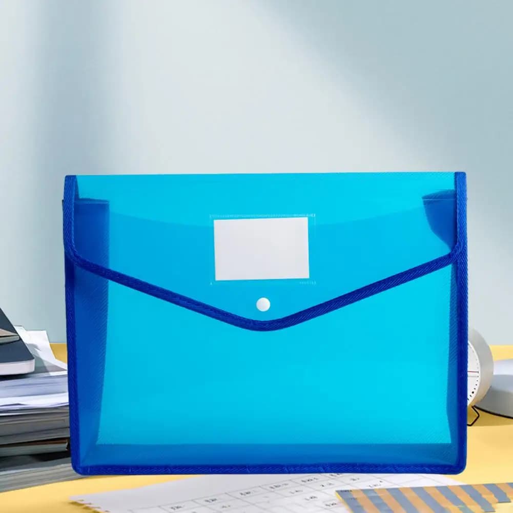 Cartella di file in plastica A4/B5 Organizzatore di documenti espandibile trasparente impermeabile con custodia con chiusura a scatto per ufficio, scuola aziendale