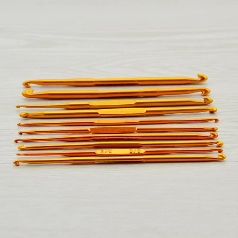 Set di ganci per uncinetto in allumina da 10 pezzi ferri da maglia fai da te strumenti per cucire per maglieria domestica