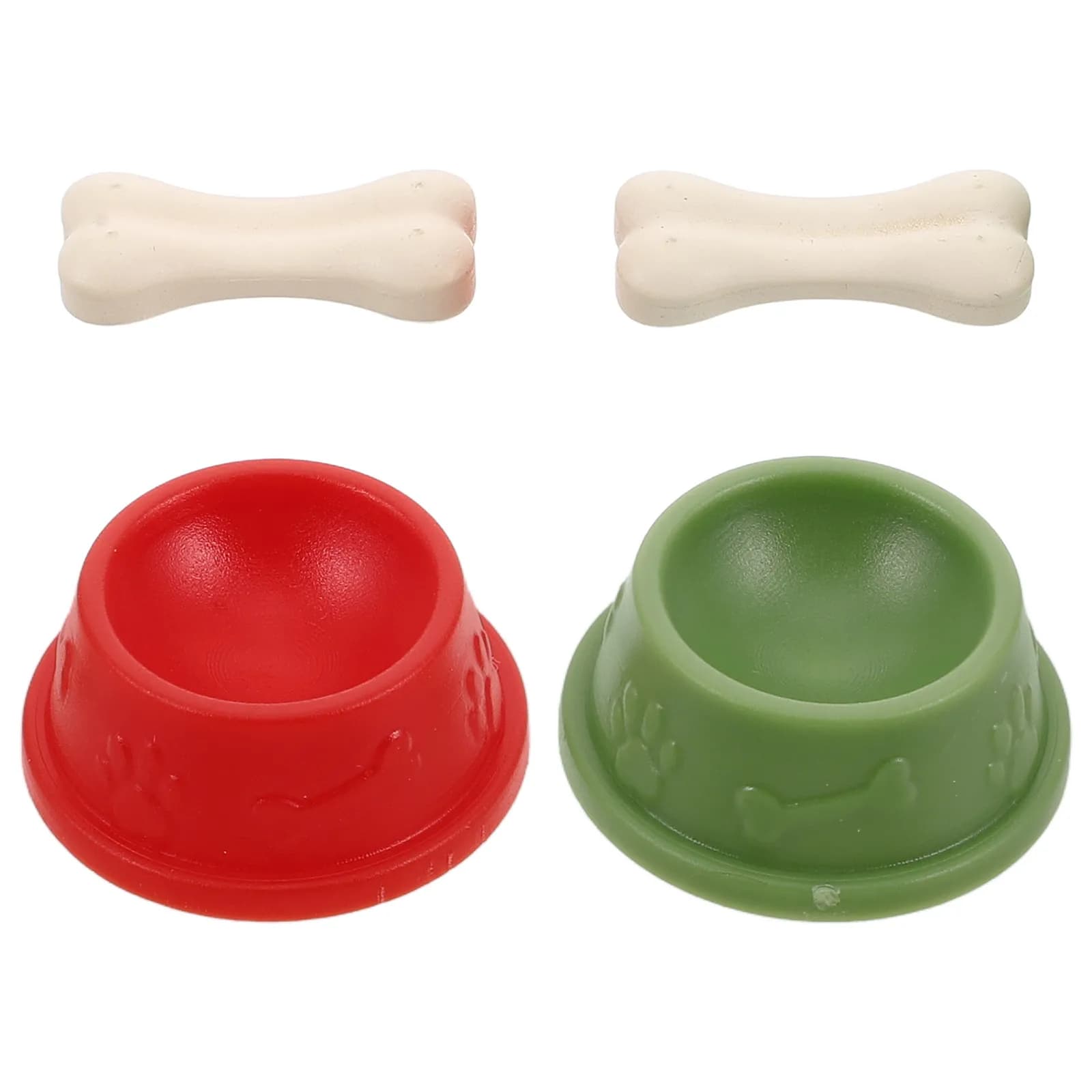 2 Set di Ciotole in Miniatura per Cibo per Cani, Piatti Realistici per l'Alimentazione degli Animali Domestici, Accessori Divertenti e Interattivi per Piccoli Animali, Articoli in Miniatura per Case delle Bambole