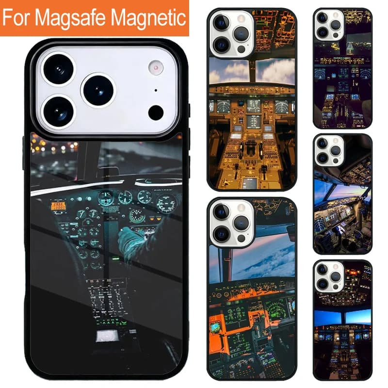 Custodia per telefono Travel Pilot con ricarica wireless magnetica per iPhone 17 Pro 16 15 13 12 11 Pro Max Air 14 Plus con cover MagSafe