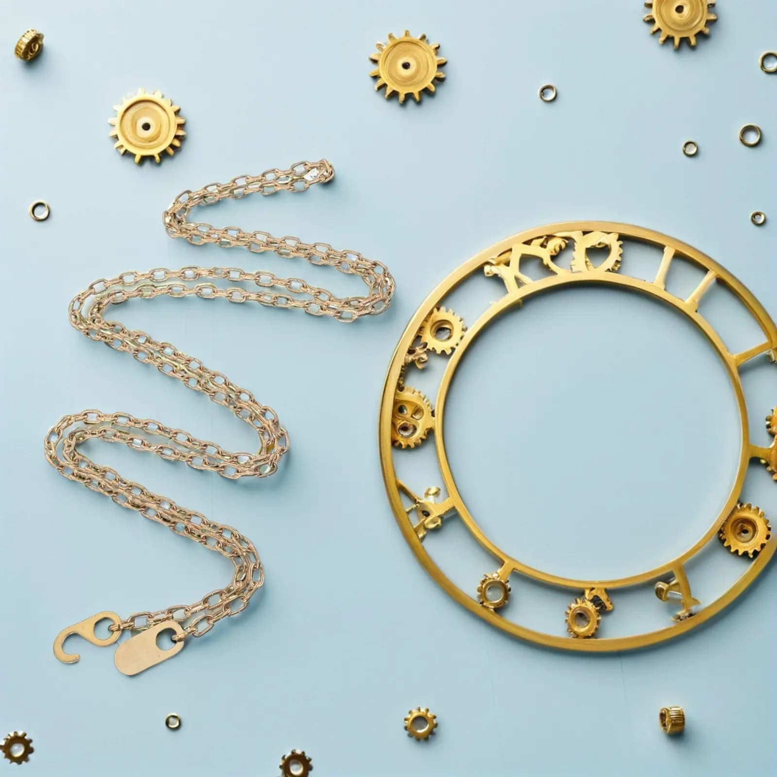 Grandfather Clock Chain Vintage Steel Mechanical Weight Chain Replacement Repair Parts Accessories Pendulum Parts