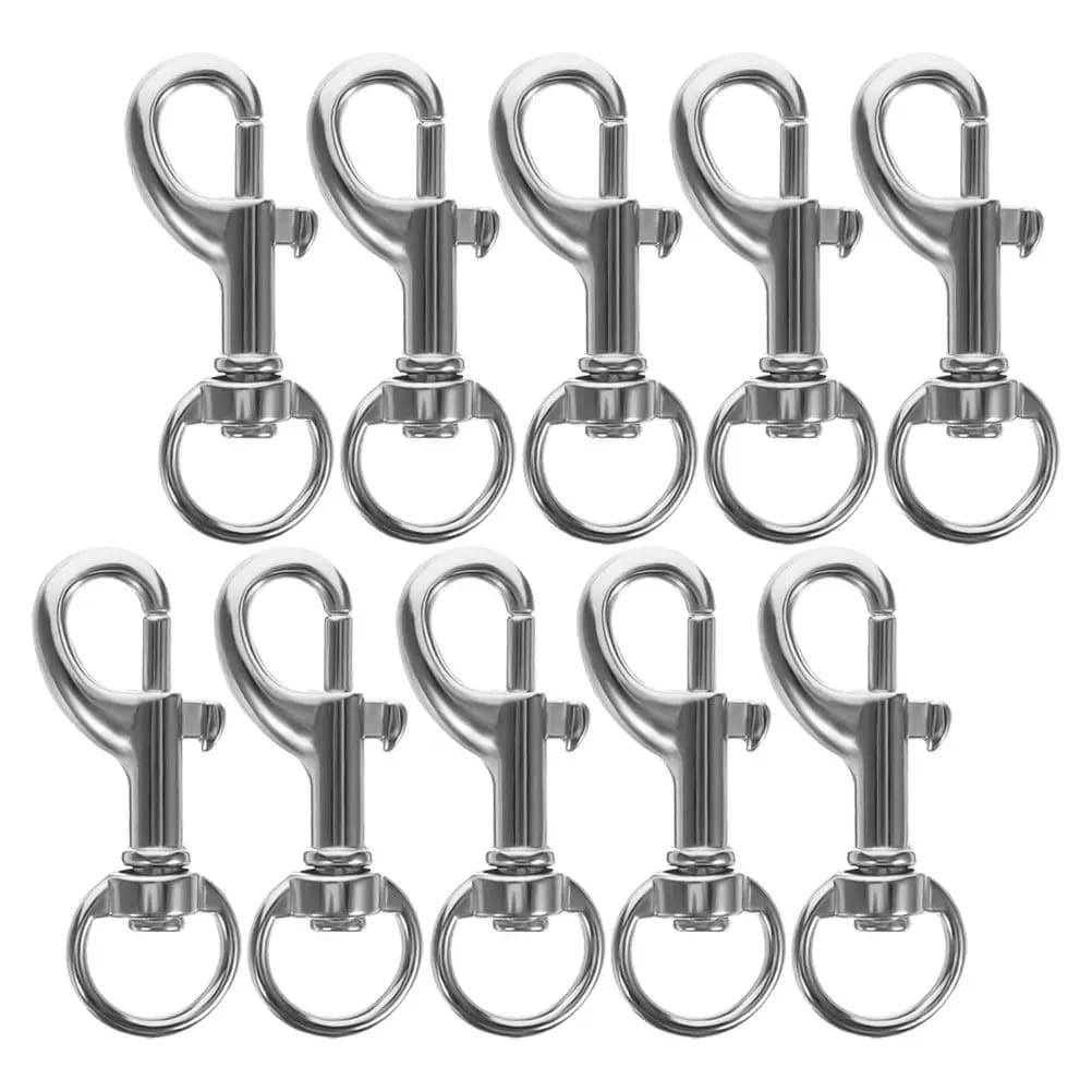 10 Pezzi Ganci per Guinzaglio per Cani, Clip Girevoli Resistenti, Moschettoni di Ricambio per Catenelle, Piccoli
