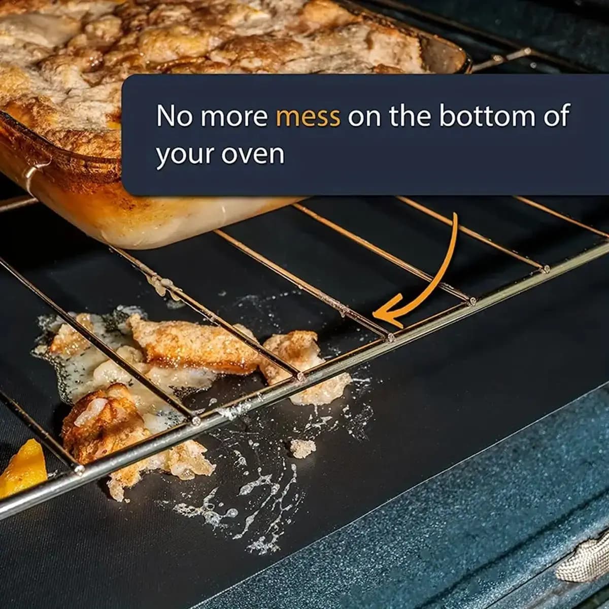 1 Piece of PTFE Outdoor Barbecue Mat, Non Stick and Heat-resistant Black Barbecue Mat