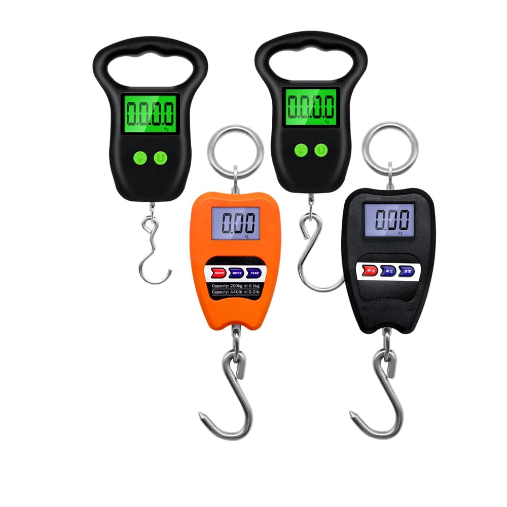 Bilancia sospesa da 200 kg/50 kg Bilancia elettronica retroilluminata digitale Pesi da pesca Bilancia tascabile Bilancia per gru per bagagli