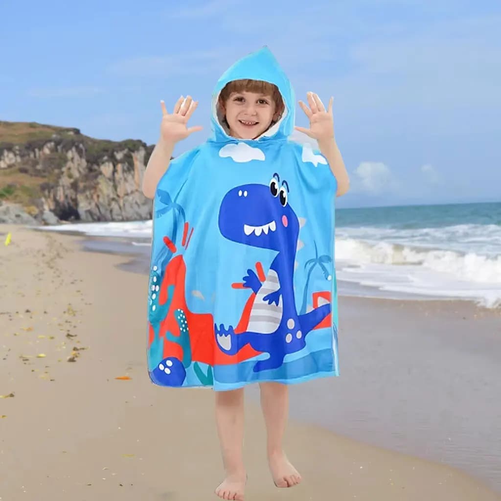 Accappatoio per Bambini in Microfibra ad Asciugatura Rapida, Asciugamano Assorbente, Accappatoio da Spiaggia per Bambini, Giacca a Vento da Spiaggia Unicorno
