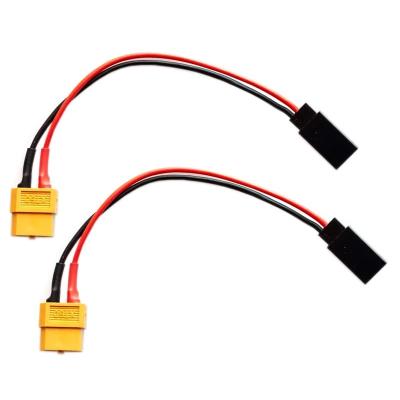 2 pezzi XT60 spina femmina a Futaba RX connettore femmina adattatore cavo di ricarica cavo 22awg 15 cm/30 cm per caricabatterie stile ISDT