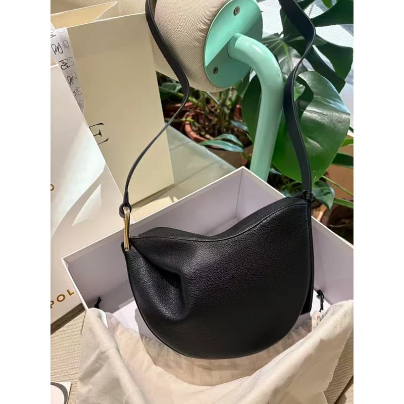 2026 Simple Light Luxury Pea Bag Saddle Dumpling Bag Shoulder Crossbody Underarm Versatile Small Handbag For Women Work Commute