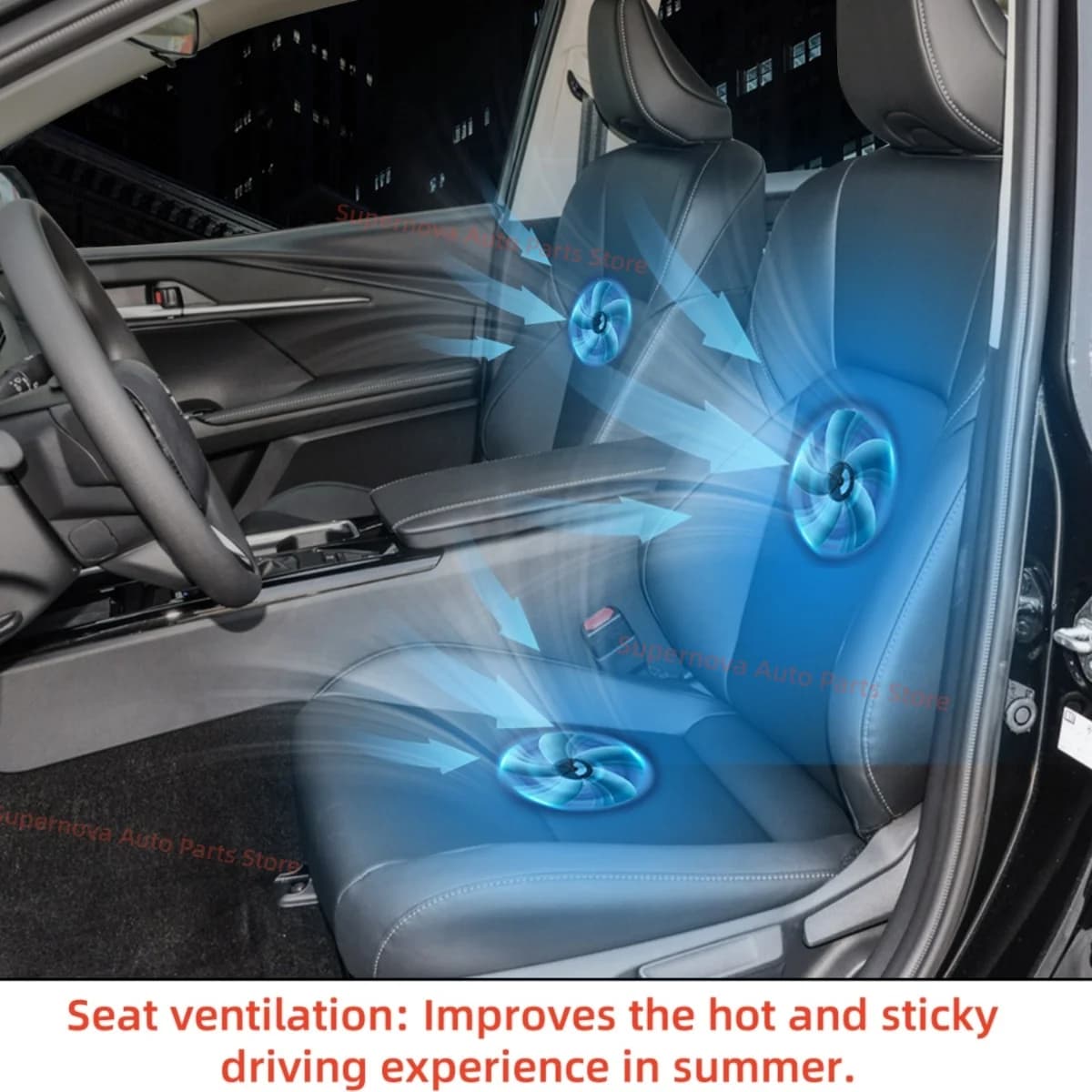 Car accessories Seat ventilation For Tesla Model 3 model Y seat cooling Vehicle-mounted electrical fan Seat leather cover New