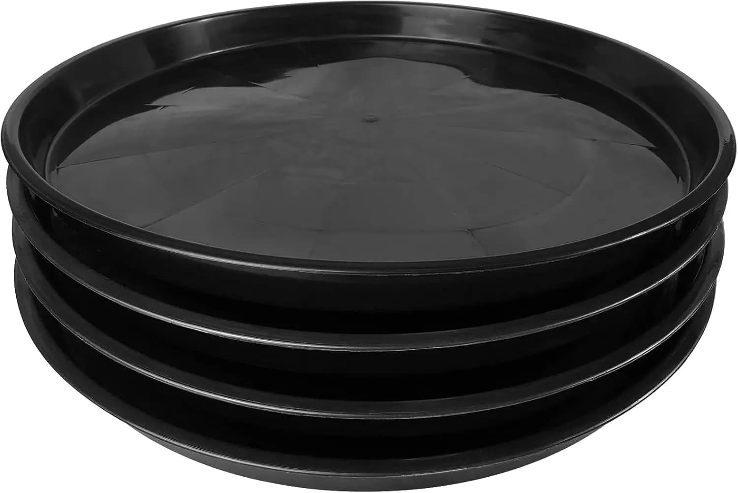 4 Pack 20" Heavy Duty Large Plant Saucer Tray, Plastic Flower Pot Drip Trays