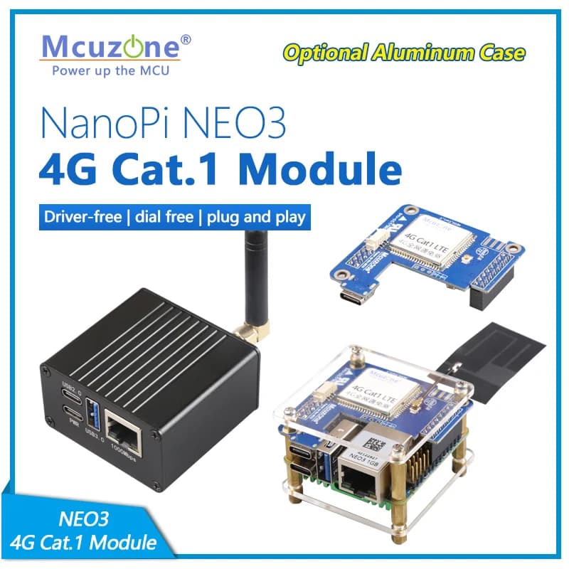 Module NanoPi NEO3 4G Cat.1 and USB, without driver | free dial | plug and play, weak, ubuntu