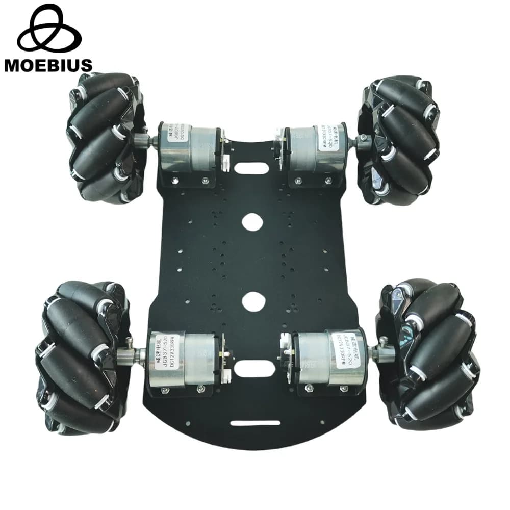 20KG Charge 4WD 97mm Mecanum Wheel Robot Kit Car Frame with DC 12V Hall Motor for Arduino Raspberry Pi Project FAI DA TE STEM Toy