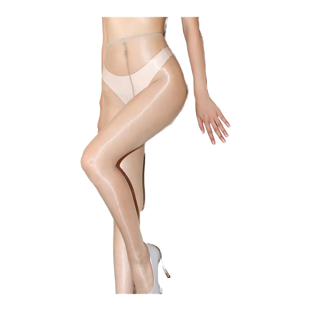 High Waist Women Pantyhose Oily Shiny Open Crotch Style Seamless Underwear Stockings Perspective Lingerie Socks