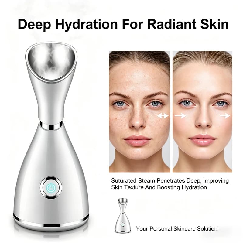 70Ml Face Steamer Nano Steam Hot Compress Heat Sprayer Skin Moisturizing Humidifier Pore Deep Cleaning Water Hydration Nebulizer