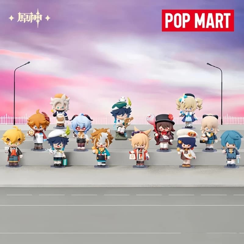New Authentic Spot Popmart Genshin Impact Cross Dressing Manxiang Theme Q Series Surprise Blind Box Handmade Fun Gifts Toys