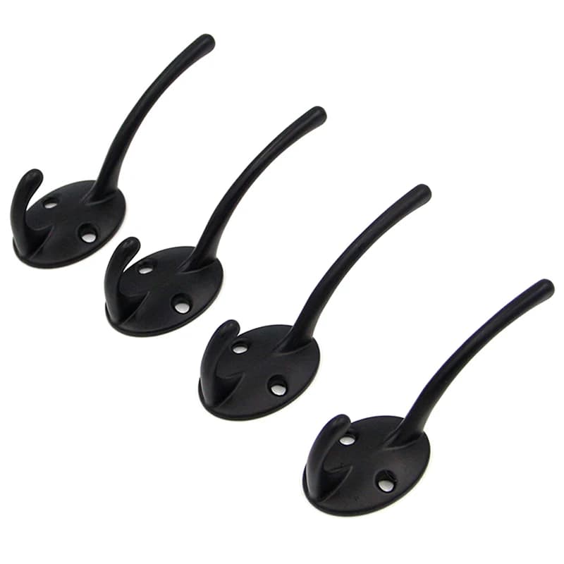 Wall coat hanger double door hook for hat with 2 screws