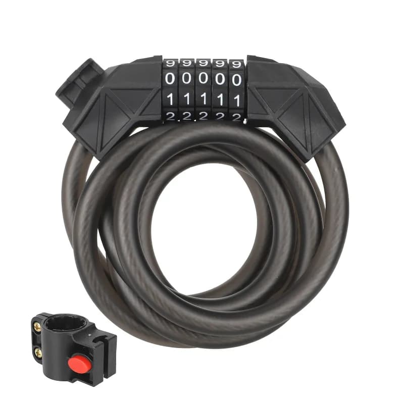 Lucchetto universale portatile per bicicletta Mountain Bike Lucchetto con password a 5 cifre Lucchetto con password per moto con catena in acciaio di sicurezza antifurto