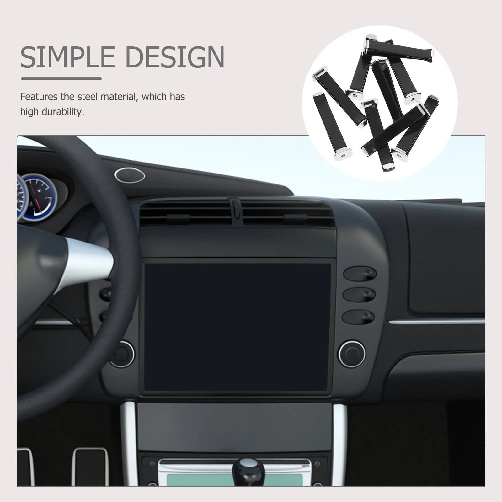 8 Pezzi Clip per Diffusore d'Aria in Legno per Auto, Porta Oli Essenziali, Deodorante per Auto, Accessori per Profumazione Interni
