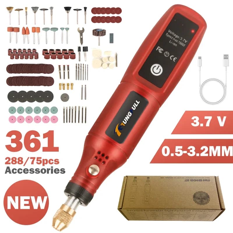 USB Rechargeable Battery Incision Pen Wireless Electric Drill Tool for Jewelry Glass - Portable Engraver