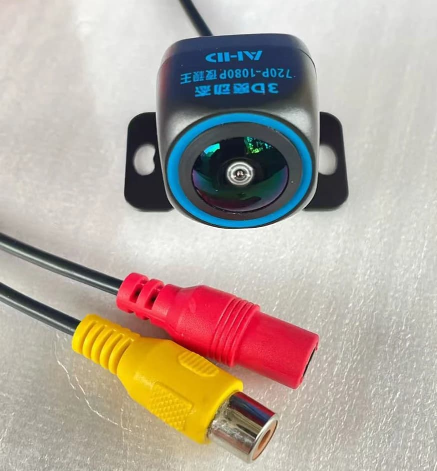 Immagine di retromarcia telecamera per auto Android display a grande schermo obiettivo fisheye 1080P alimentatore 12V Interfaccia testa di loto vetro impermeabile