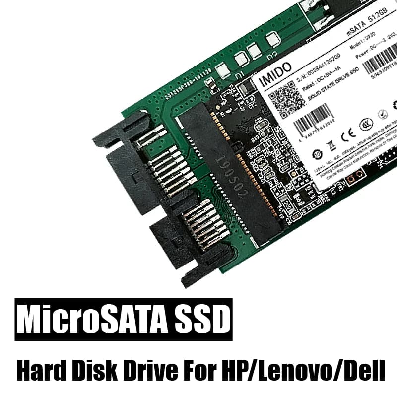 Sata 3 SSD Drive per Laptop HP/Lenovo/Dell 2740p IBM x300 muslimatext410s sostituisci muslimexatex Micro Imido Externo SSD