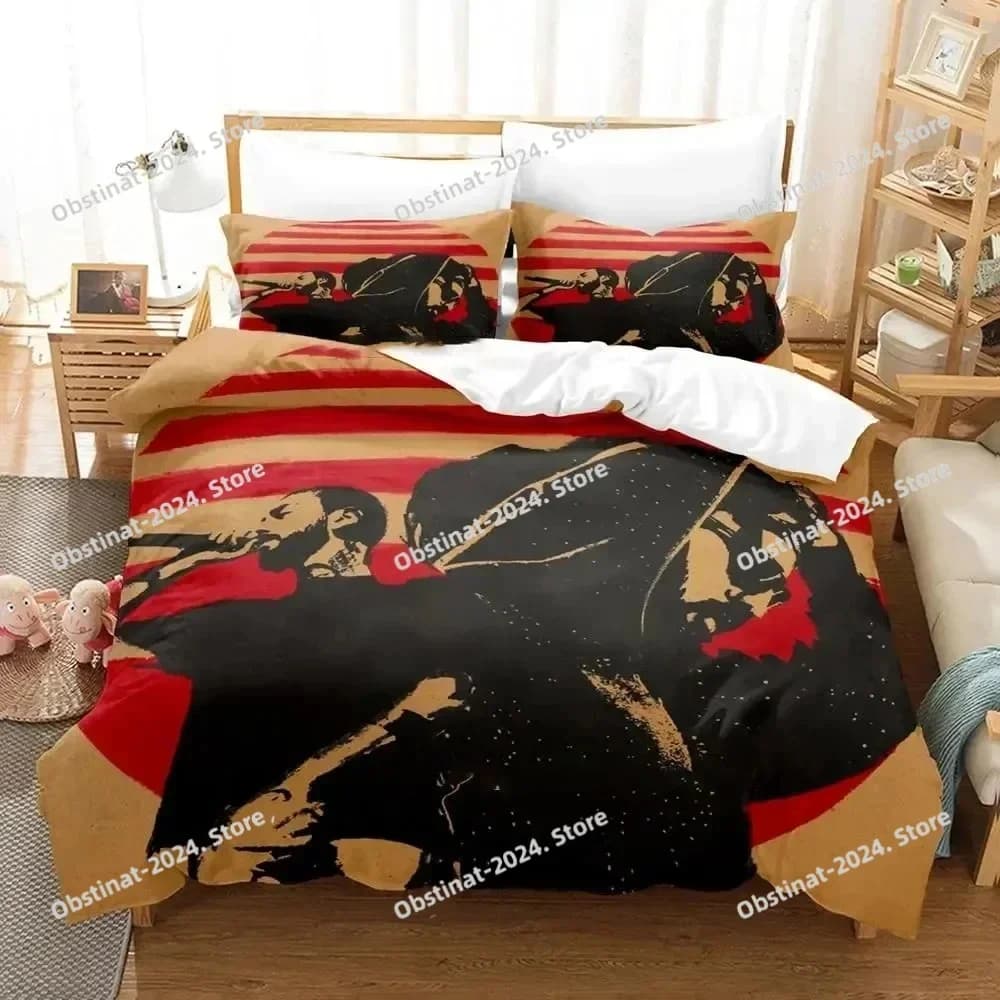 Miyagi & Andy Panda Hajime Set biancheria da letto Stampato singolo Piumino Copripiumino Federa 3 pezzi Bambini Taglia adulto