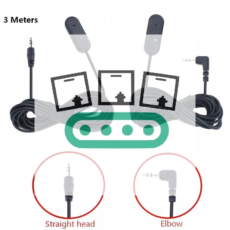 3.5mm Wired Car Microphone 3 Meter Long Cable Paste Type High Sensitivity External Mic For Car Radio Dash Cam Voice Call