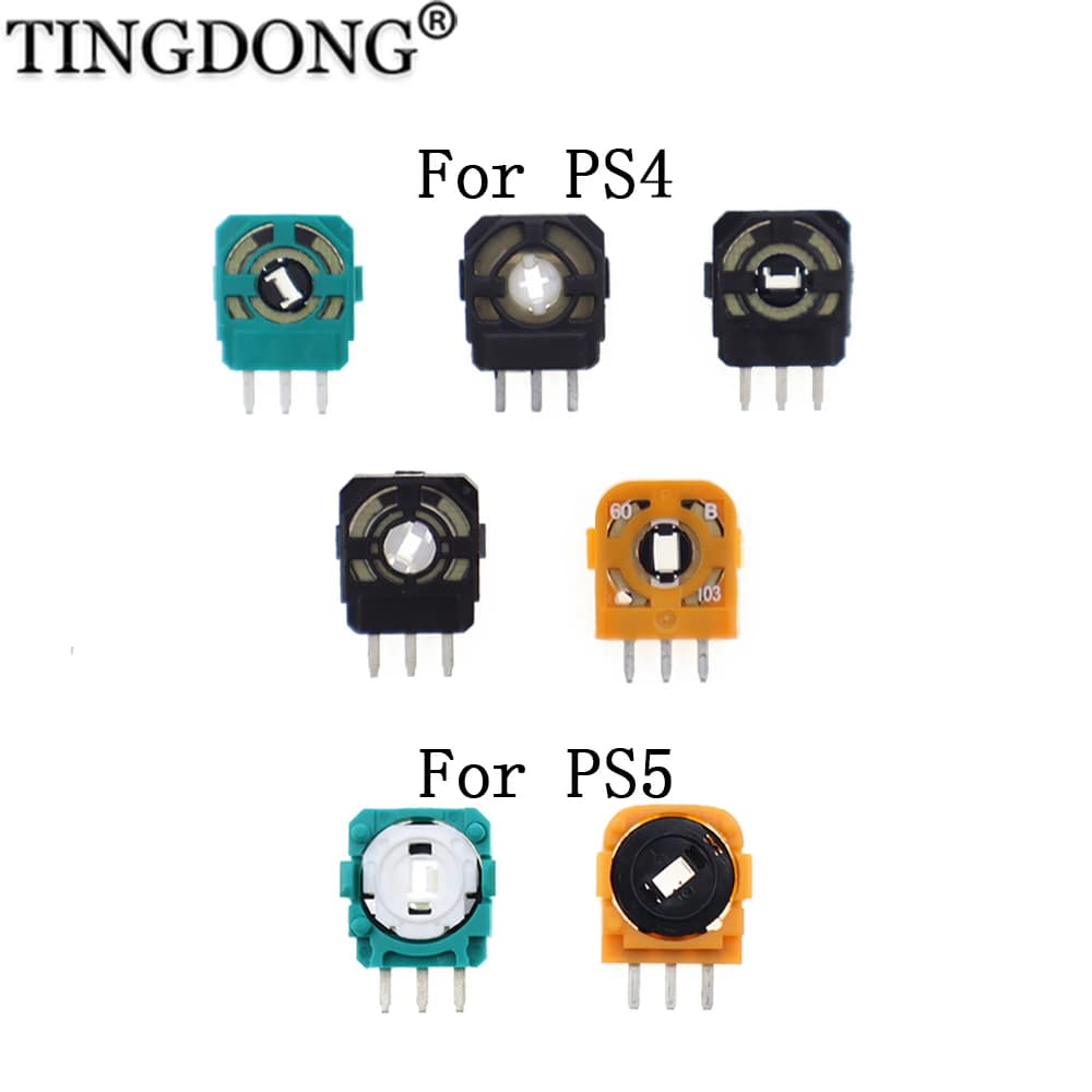 Sensore microinterruttore analogico 3D originale per controller PS4 PS5 Thumbstick Resistori analogici dell'asse Accessori potenziometro