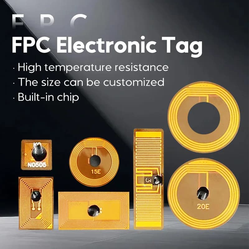 10 pz Tag NFC NT213 FPC Tag Adesivi Flessibili Smart Nail Tag Elettronici NFC Chiave Tag Impermeabile Programmabile RFID Adesivo