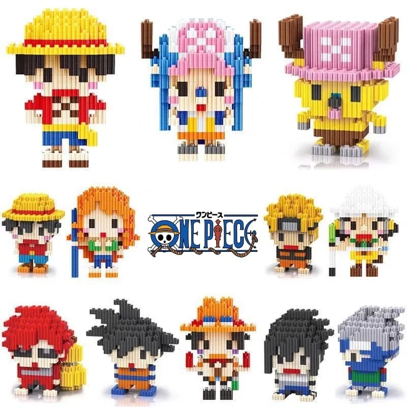 Figurine Anime One Piece: Luffy, Nami, Sanji, Zoro, Usopp, Ace, Franky, Brook, Robin - Modellino 3D Fai-da-Te, Giocattoli Educativi per Studenti