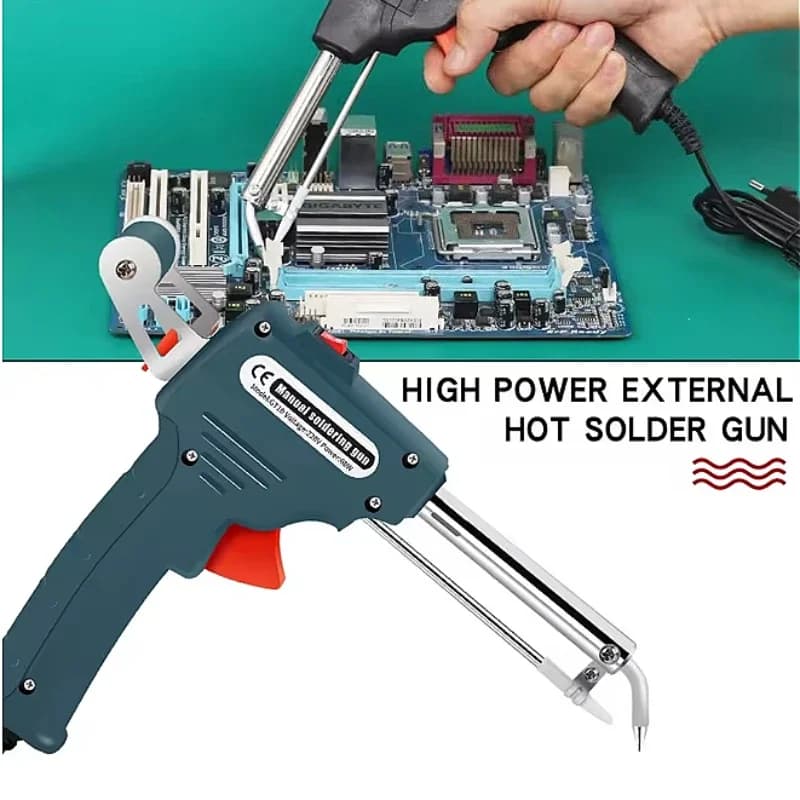 Nuovo Saldatore di Ferro Tenuto In Mano Pistola di Saldatura Automaticamente 220V 60W Riscaldamento Interno Invia Stagno Strumento di Riparazione di Saldatura Spina di UE
