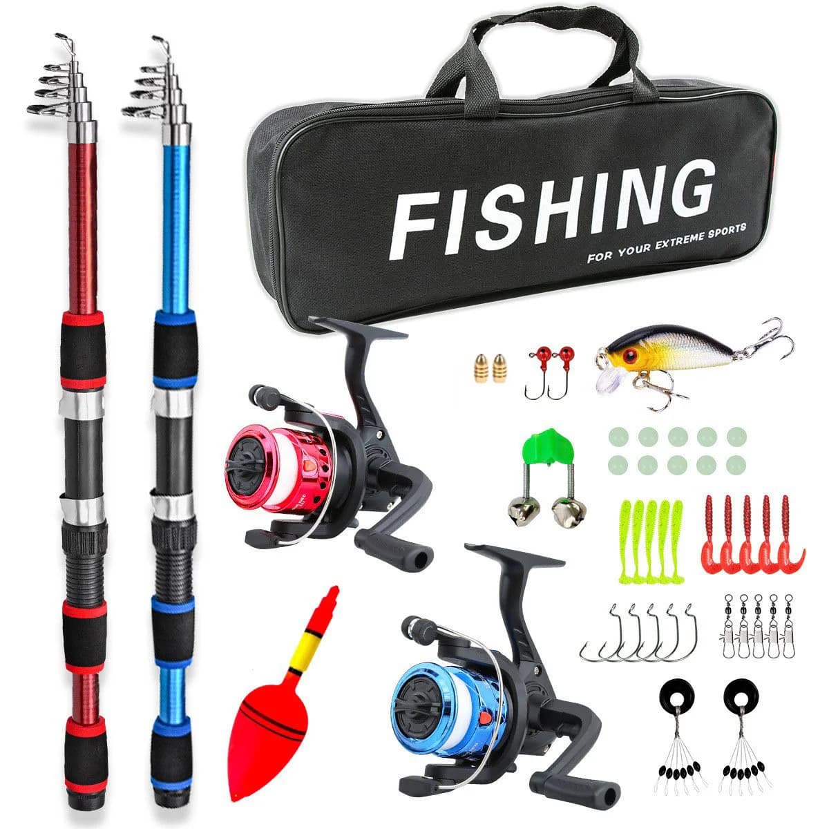 Couple ultra short parent baby set of wheels double rod 1.8 m 2.1 m fishing rod fishing gear complete set