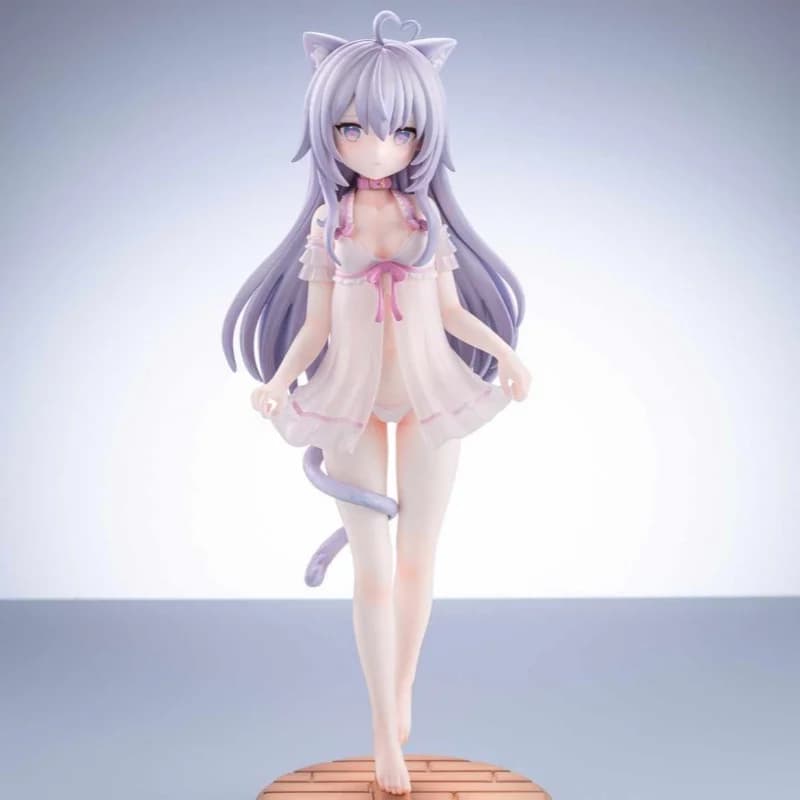 Autentica Statuetta in Scala 1/7 di Nuomi Mi Cat Girl di Xingluo Hall, Figura Anime con Finitura Soft Touch, Modello da Collezione per Fan di Anime