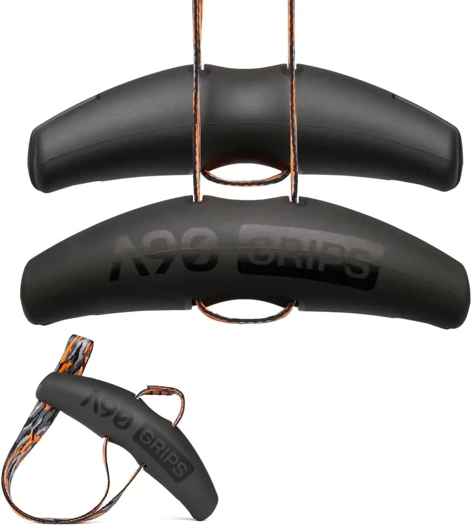 Ergonomic grips for Lat Pulldown, T-Bar Row and Cable Machines - Improves the grip force and the forearm attachment