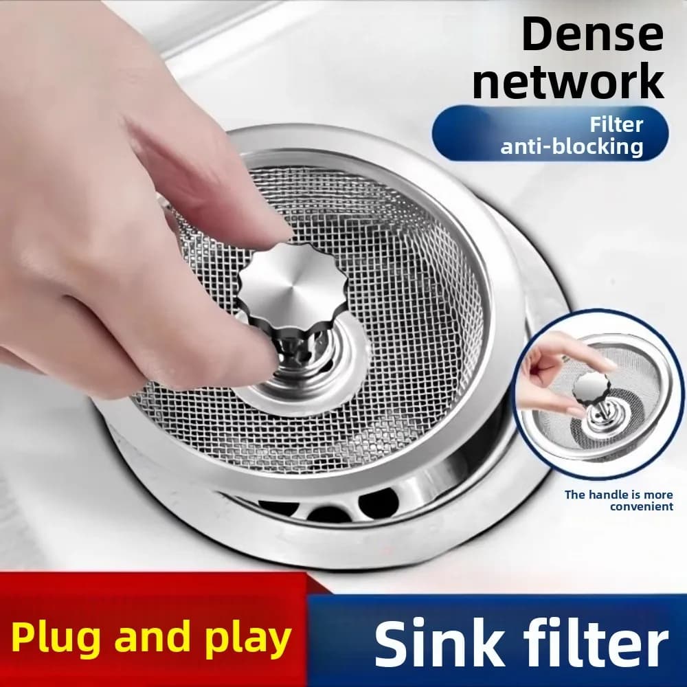 1/3/5 pz. Cestello Filtro Rete in Acciaio Inossidabile Resistente alla Corrosione per Raccolta Rifiuti Alimentari da Cucina