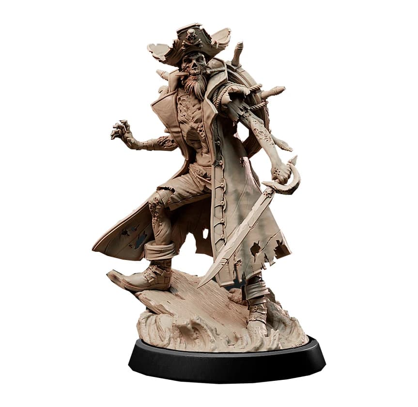 1/24 75mm 1/18 100mm Kit modello in resina Zombie Pirate non verniciato nessun colore RW-615