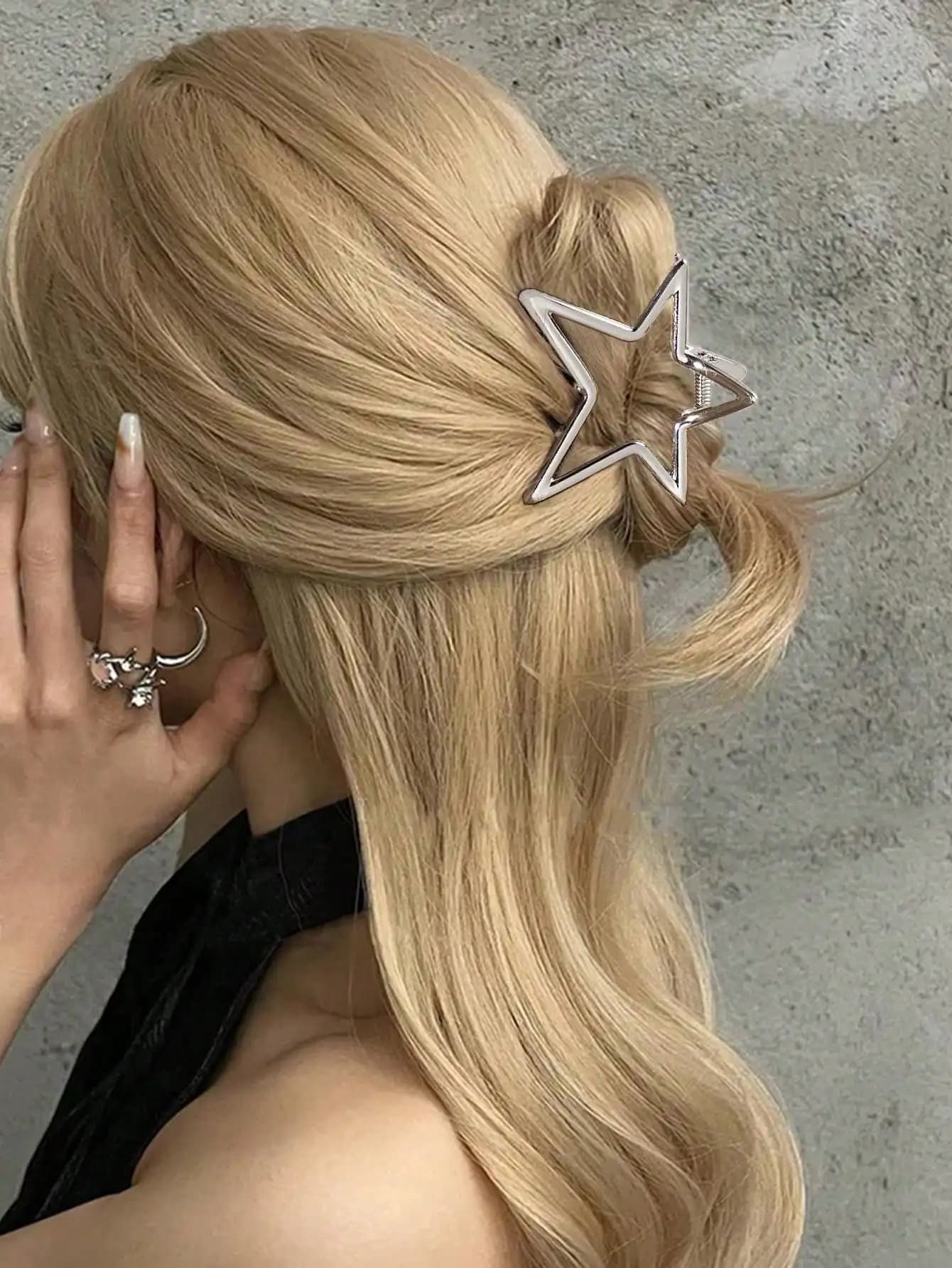 1pc Y2K Star Hair Claw Clip Accessori per capelli carini per donne con capelli fini